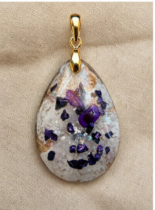 Violet Moonlight Teardrop Pendant