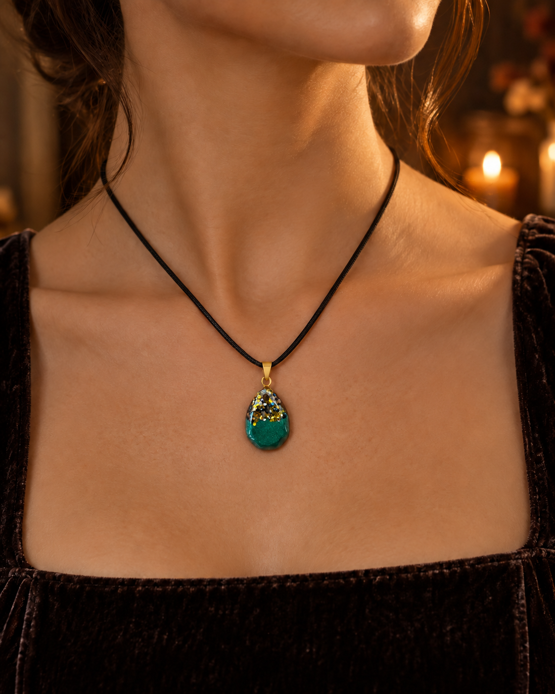 Emerald Celebration Teardrop Pendant