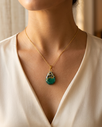 Emerald Celebration Teardrop Pendant