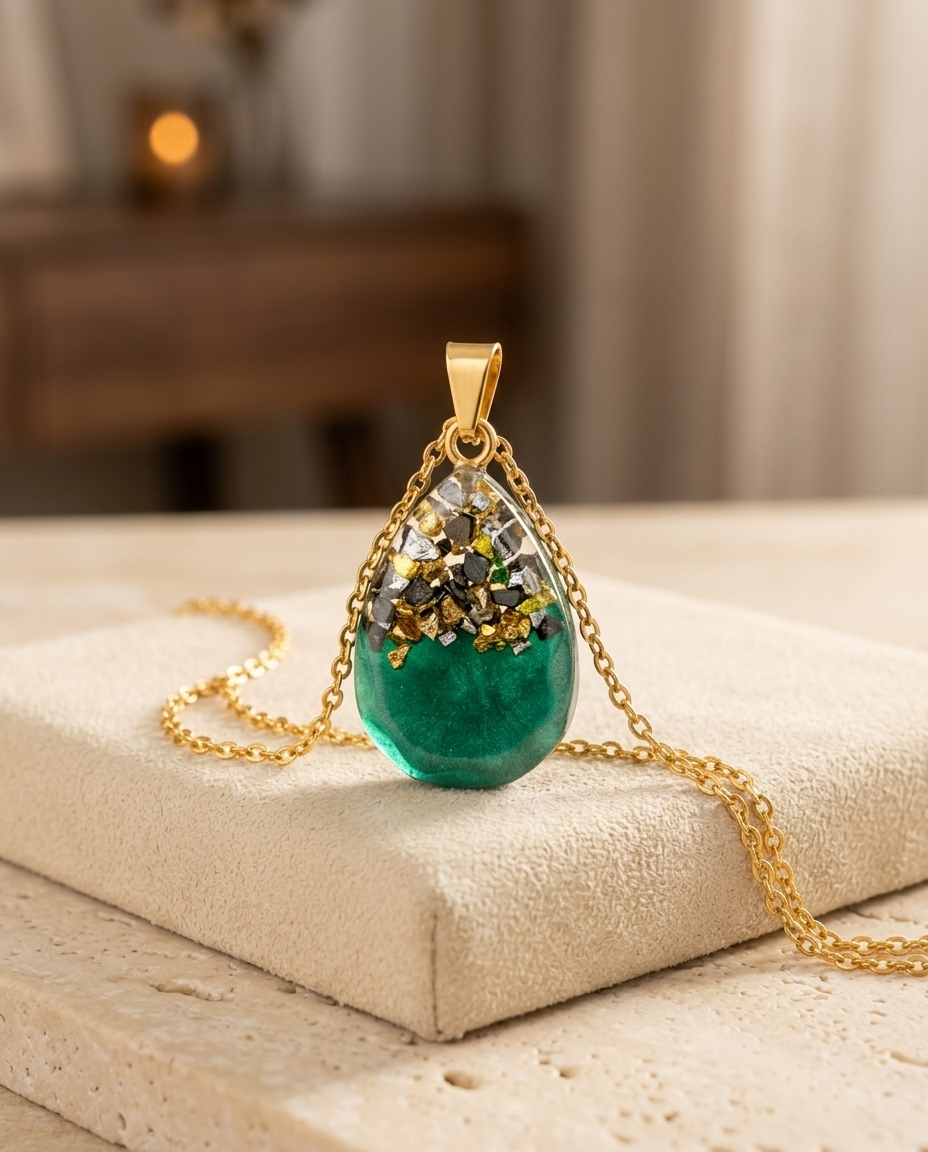 Emerald Celebration Teardrop Pendant