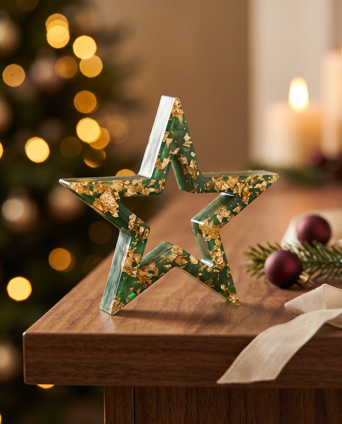 Evergreen Gilded Star