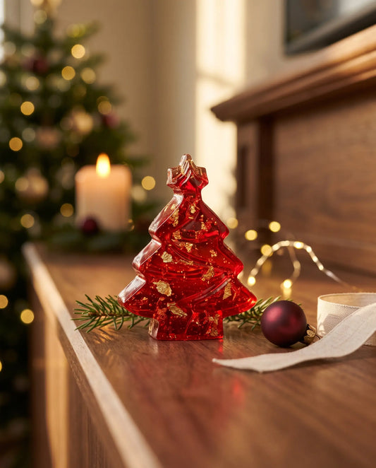 Crimson Gilded Christmas Tree